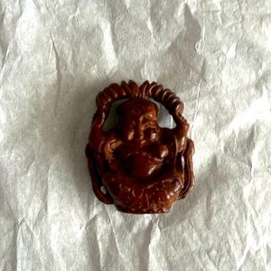 Carved Miniature Wooden Buddha